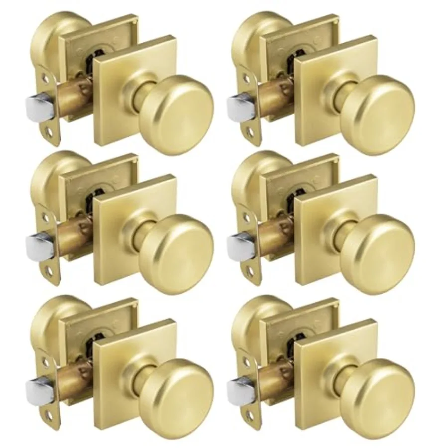 Pack Gold Interior Door Knobs for and Closet, Pismo Doorknob with Square Rosette, Heavy Duty Passage Door Handle for
Pack Gold Interior Door Knobs for and Closet, Pismo Doorknob with Square Rosette, Heavy Duty Passage Door Handle for
