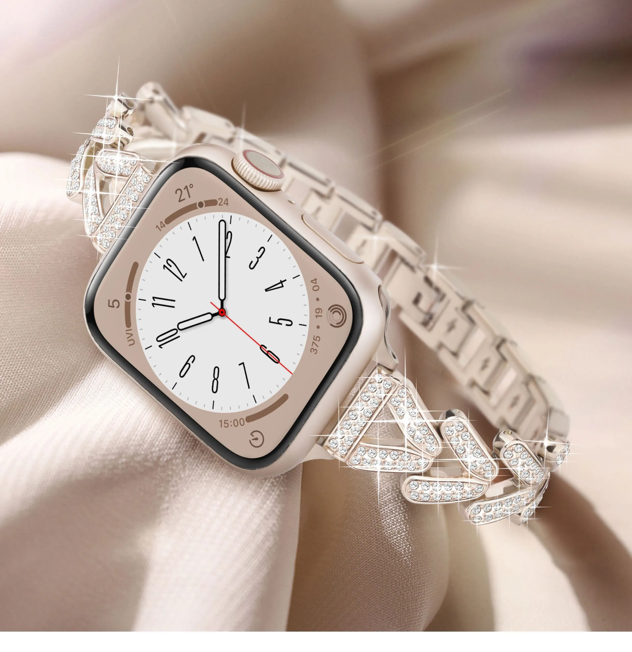 Металлический ремешок для iWatch в форме сердца с бриллиантовой огранкой, совместимый с размерами 38 мм, 40 мм, 41 мм, 42 мм, 44 мм, 45 мм, 49 мм, модный ремешок.
Металлический ремешок для iWatch в форме сердца с бриллиантовой огранкой, совместимый с размерами 38 мм, 40 мм, 41 мм, 42 мм, 44 мм, 45 мм, 49 мм, модный ремешок.