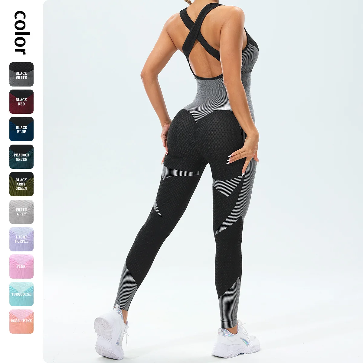 2025 Summer Women's New Seamless Knitted Yoga Pants Cross Sexy Bareback Running Sports Fitness Yoga Clothes Jumpsuit for Women
2025 Summer Women's New Seamless Knitted Yoga Pants Cross Sexy Bareback Running Sports Fitness Yoga Clothes Jumpsuit for Women