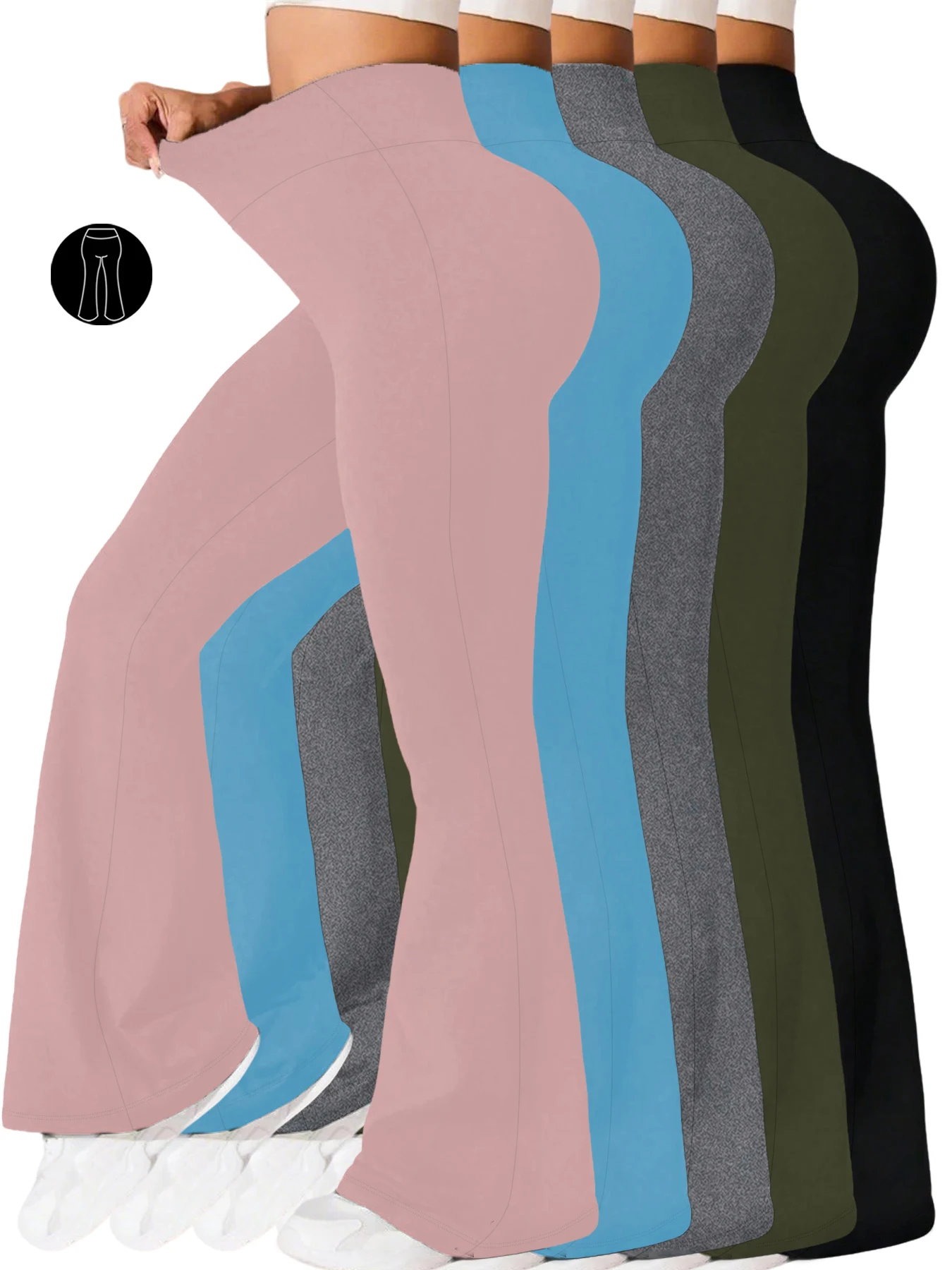 5 Pack Women's Super Soft Flare Pants High Waisted Tummy Control Workout Yoga Push Up Gym Fitness Leggings Bell Bottoms
5 Pack Women's Super Soft Flare Pants High Waisted Tummy Control Workout Yoga Push Up Gym Fitness Leggings Bell Bottoms