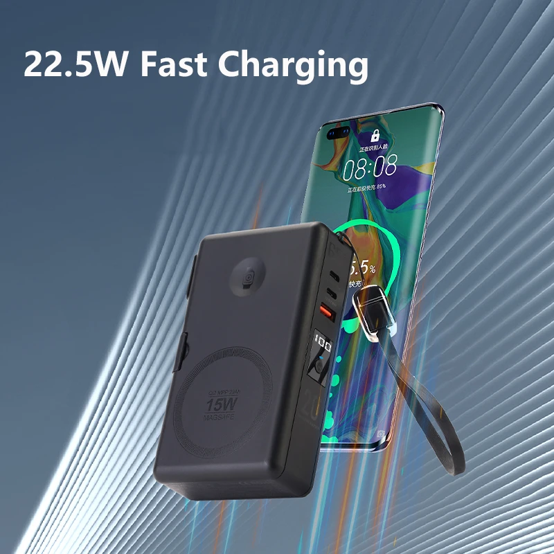 6in1 Power Bank 20000mAh 65W PD Fast Charger with Type-C Cable Portable Powerbank for Laptop Mobile Phone External Spare Battery
6in1 Power Bank 20000mAh 65W PD Fast Charger with Type-C Cable Portable Powerbank for Laptop Mobile Phone External Spare Battery