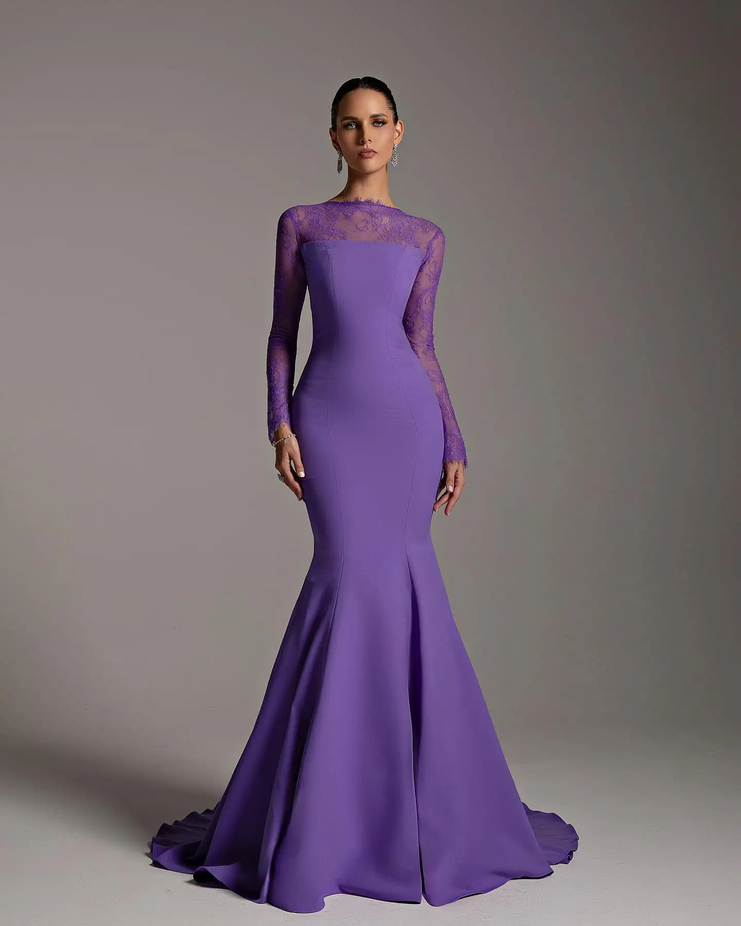 CustomizedCustomized Delicate Jersey Mermaid Lace Evening Dresses Temperament Long Sleeves Celebrity Gowns Custom Made Vestido D
CustomizedCustomized Delicate Jersey Mermaid Lace Evening Dresses Temperament Long Sleeves Celebrity Gowns Custom Made Vestido D