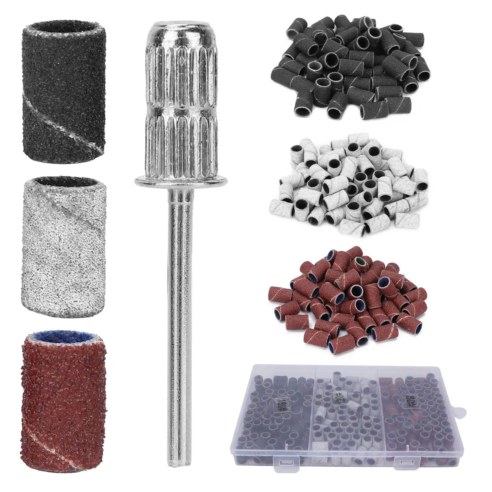 210pcs Professional Manicure Pedicure Sanding Bands Nail Drill Bits 80# 120# 180# Grit
210pcs Professional Manicure Pedicure Sanding Bands Nail Drill Bits 80# 120# 180# Grit