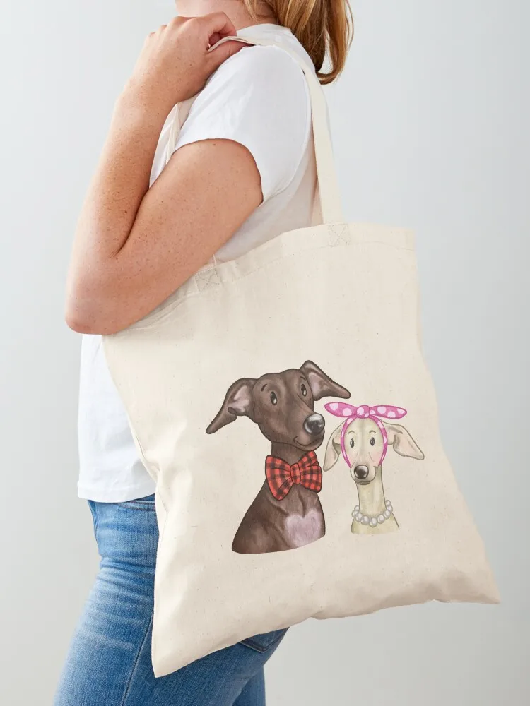 Italian Greyhound / Whippet Cute Dog Illustration Lucas and Perla Tote Bag Women's shopper bag Canvas stote bag Candy bags
Italian Greyhound / Whippet Cute Dog Illustration Lucas and Perla Tote Bag Women's shopper bag Canvas stote bag Candy bags