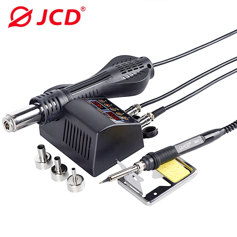 JCD 750W Soldering Station 8898 LCD Digital Display Welding Rework Station for Cell-phone BGA SMD PCB IC Repair Soldering Tools
JCD 750W Soldering Station 8898 LCD Digital Display Welding Rework Station for Cell-phone BGA SMD PCB IC Repair Soldering Tools