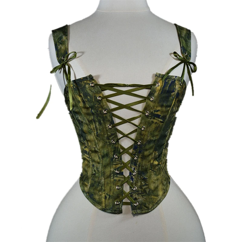 Камуфляжный корсет, майки в стиле ретро, бюстье, топ, женское нижнее белье, сексуальные повязки для похудения, корсеты на молнии сзади, жилет, уличная одежда, одежда
Камуфляжный корсет, майки в стиле ретро, бюстье, топ, женское нижнее белье, сексуальные повязки для похудения, корсеты на молнии сзади, жилет, уличная одежда, одежда