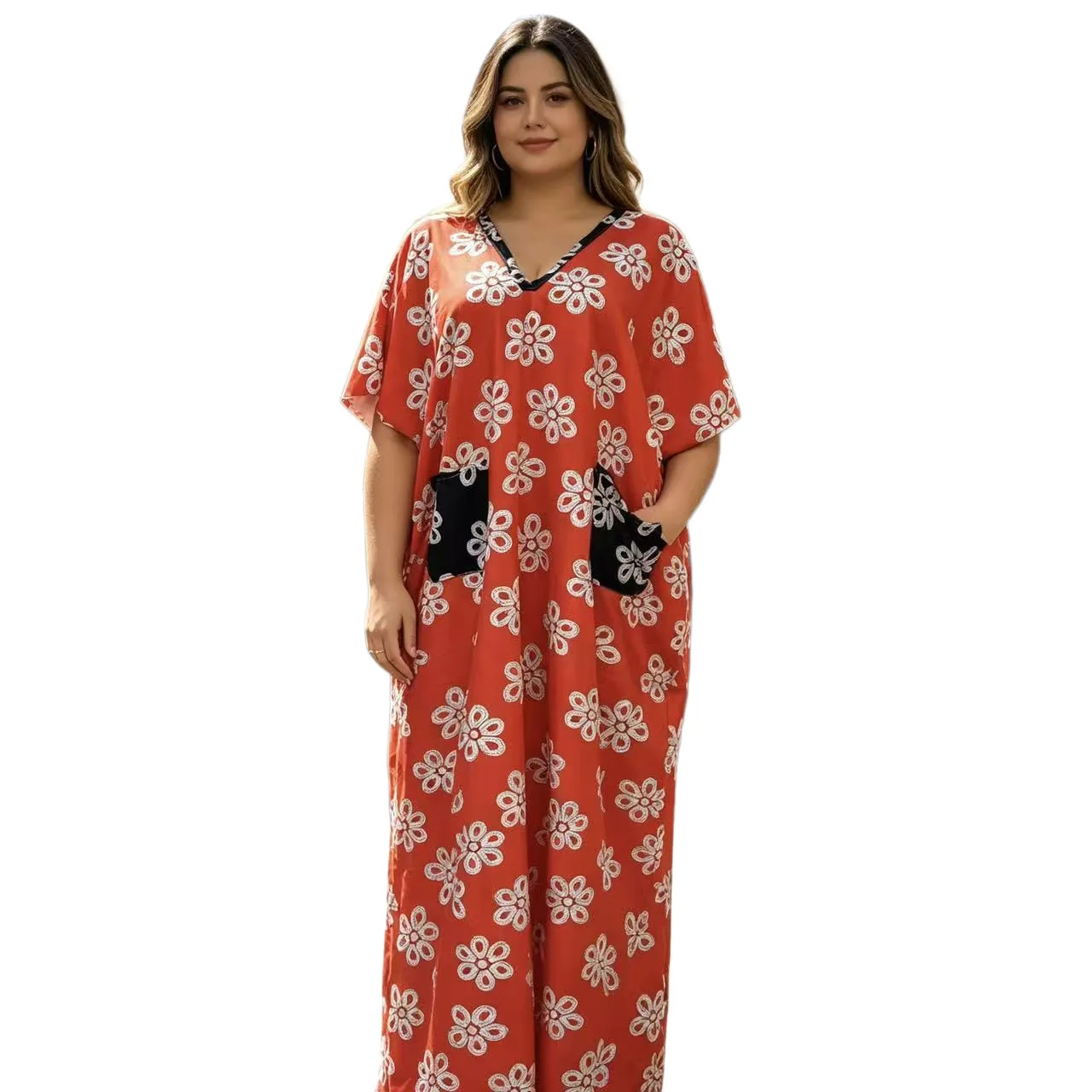 Dashiki African Dresses for Women Summer Short Sleeve V-neck Polyester Printing Plus Size Long Maxi Dress Kaftan Muslim Abaya
Dashiki African Dresses for Women Summer Short Sleeve V-neck Polyester Printing Plus Size Long Maxi Dress Kaftan Muslim Abaya