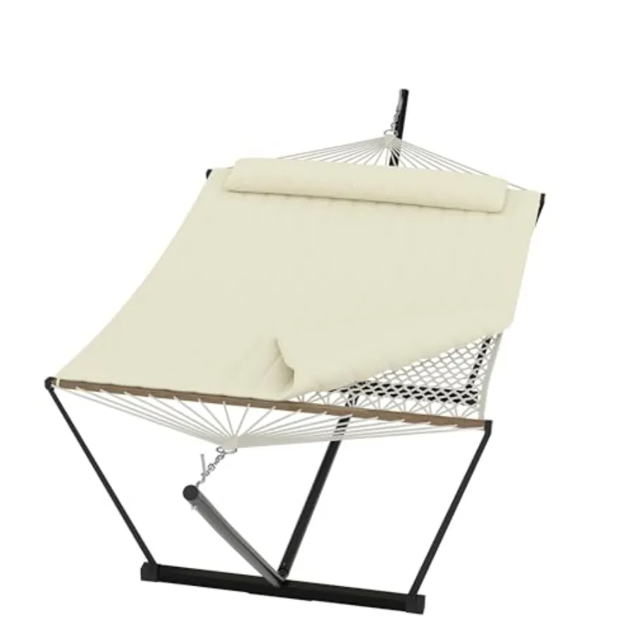 2 Person Portable Double Hammock for Outdoor with Pillow Heavy Duty Portable Hammock with Adjustable Steel Stand for Patio Gard
2 Person Portable Double Hammock for Outdoor with Pillow Heavy Duty Portable Hammock with Adjustable Steel Stand for Patio Gard