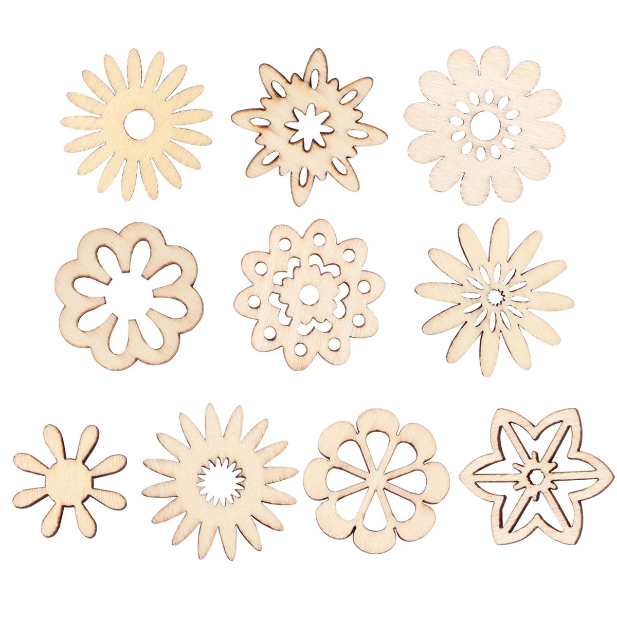 100Pcs Wooden Star Flower Slices Premium Wood DIY Crafts Decor for Scrapbooking Pendant Making Wooden Embellishments
100Pcs Wooden Star Flower Slices Premium Wood DIY Crafts Decor for Scrapbooking Pendant Making Wooden Embellishments