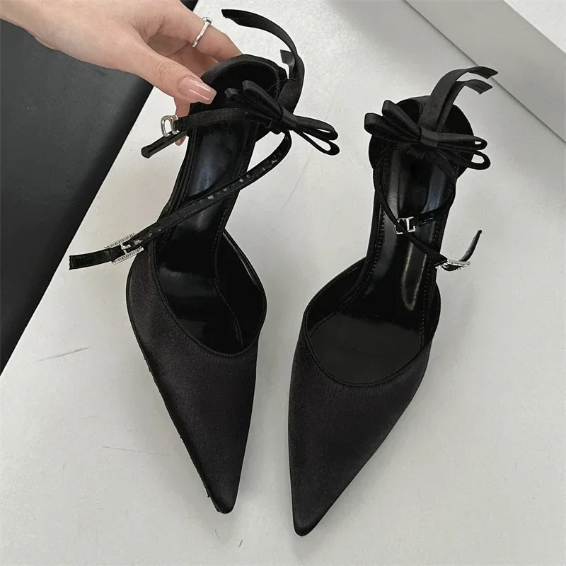 Aneikeh Sexy Pointed Toe Bow Stiletto Sandals Women Pumps High Heels Wedding Prom Shoes Zapatos Mujer
Aneikeh Sexy Pointed Toe Bow Stiletto Sandals Women Pumps High Heels Wedding Prom Shoes Zapatos Mujer