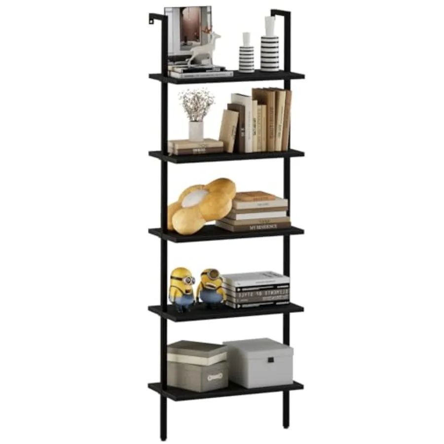 Ladder Shelf Open 5-Tier Bookshelf Wall-Mounted Bookcase Storage Rack Open Industrial Modern Plant Stand Utility Organizer Book
Ladder Shelf Open 5-Tier Bookshelf Wall-Mounted Bookcase Storage Rack Open Industrial Modern Plant Stand Utility Organizer Book