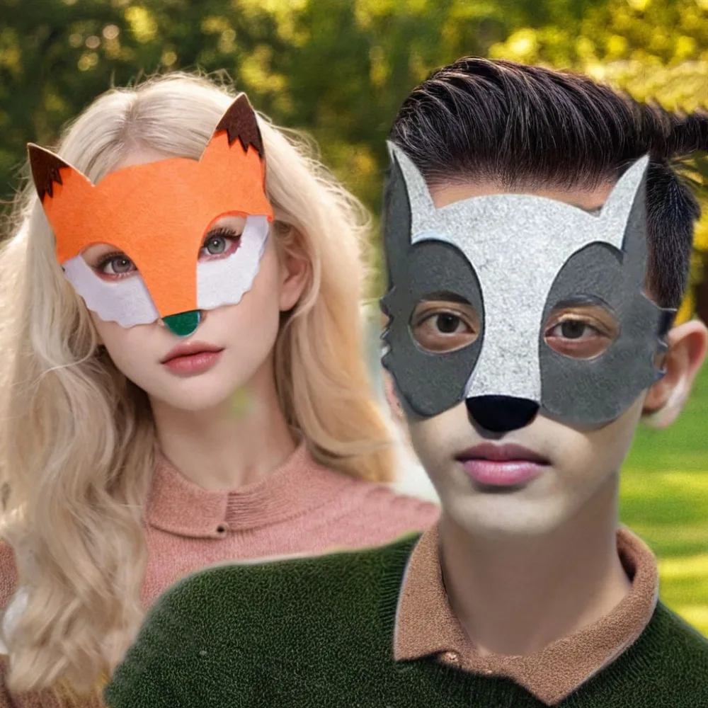 2pack Cartoon Felt Forest Animal Masks for Teenager Adult Cosplay Wolf Fox Mask Halloween Dress-Up Masques Carnaval Party Props
2pack Cartoon Felt Forest Animal Masks for Teenager Adult Cosplay Wolf Fox Mask Halloween Dress-Up Masques Carnaval Party Props
