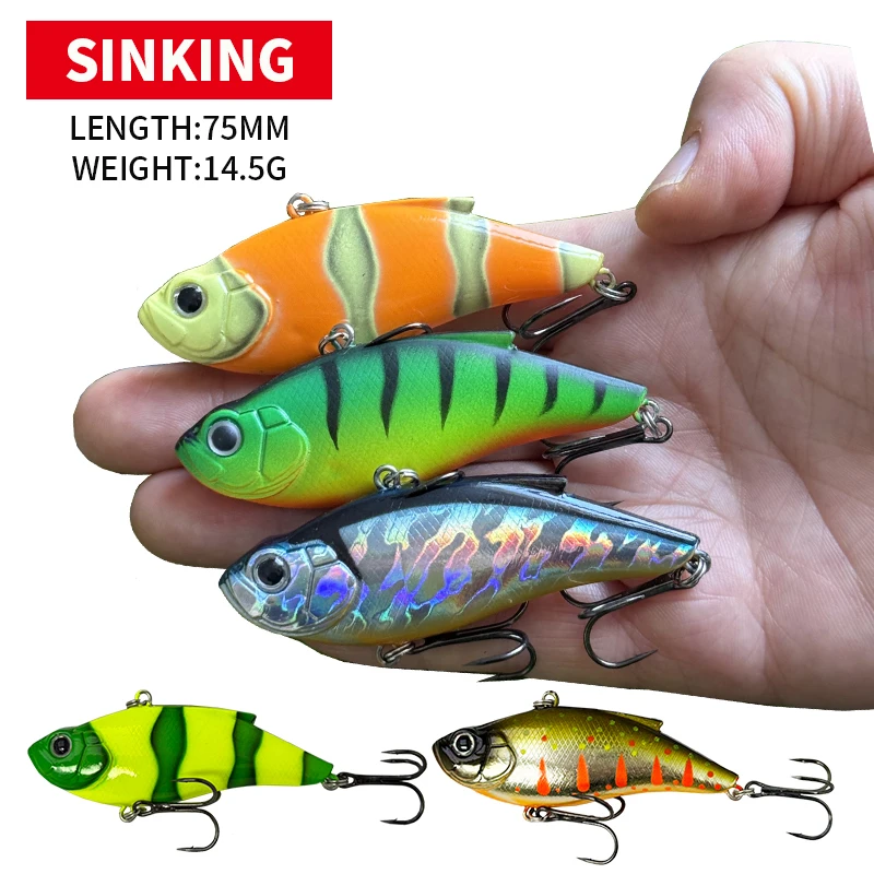 Sinking Vibration Hard Bait 75mm 14.5g Lipless Crankbait Wobblers Bass Trout Perch Lure for Fishing Pesca Artificial Tackle 9179
Sinking Vibration Hard Bait 75mm 14.5g Lipless Crankbait Wobblers Bass Trout Perch Lure for Fishing Pesca Artificial Tackle 9179