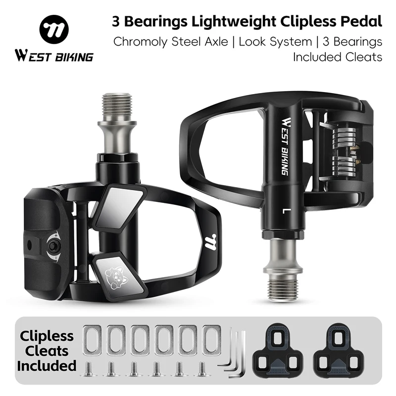 WEST BIKING Road Bike Self-Locking Pedals Nylon 3 Bearings Lightweight Bicycle Clipless Pedals LOOK KEO System Pedal Bike Parts
WEST BIKING Road Bike Self-Locking Pedals Nylon 3 Bearings Lightweight Bicycle Clipless Pedals LOOK KEO System Pedal Bike Parts