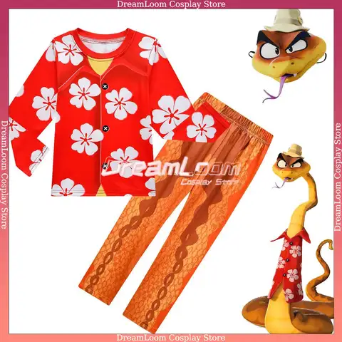 The Bad Guys Mr Wolf Piranha Snake Shark Cosplay Costume Movie Bad Guys Uniform Birthday Gift Halloween Carnival Party Roleplay