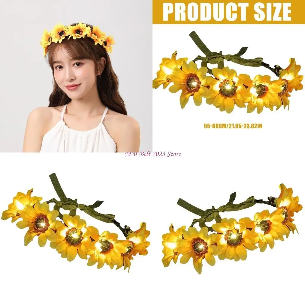 49ME Festival LED Floral Headbands with Lighted Designs Floral Headpiece for Weddings and Birthday Parties
49ME Festival LED Floral Headbands with Lighted Designs Floral Headpiece for Weddings and Birthday Parties