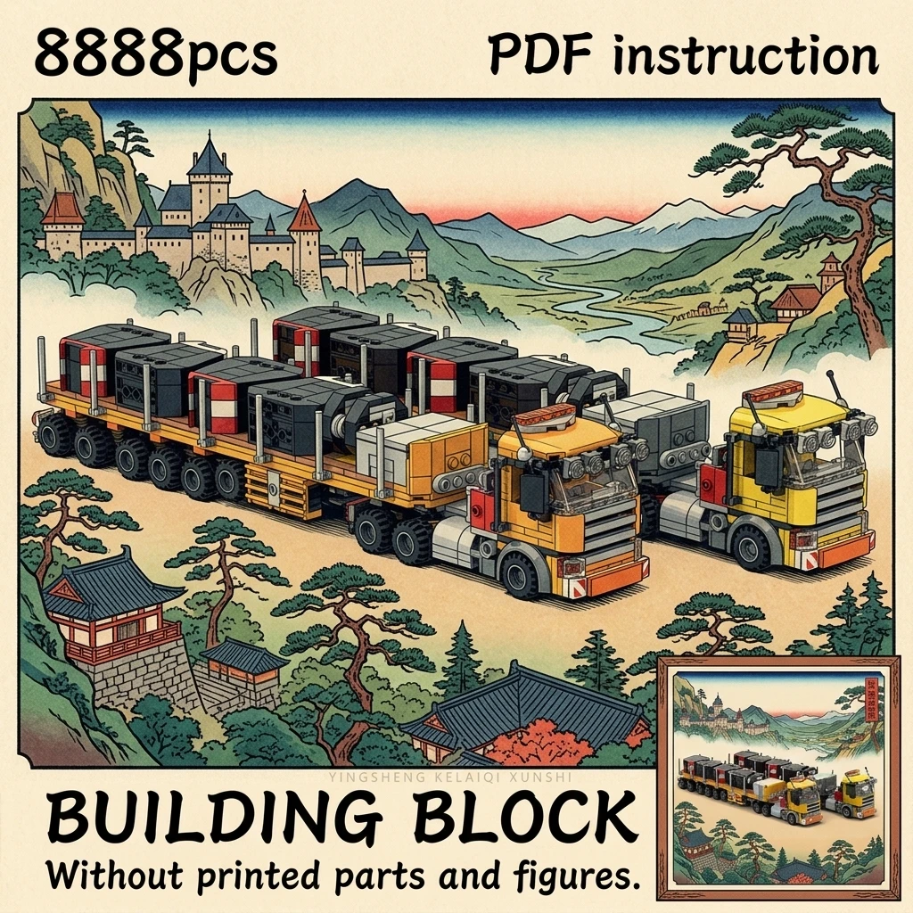 MOC Heavy Duty Construction Truck Building Blocks Flatbed Trailer Ballast Engineering Transport Vehicle Adult Collector Brick
MOC Heavy Duty Construction Truck Building Blocks Flatbed Trailer Ballast Engineering Transport Vehicle Adult Collector Brick