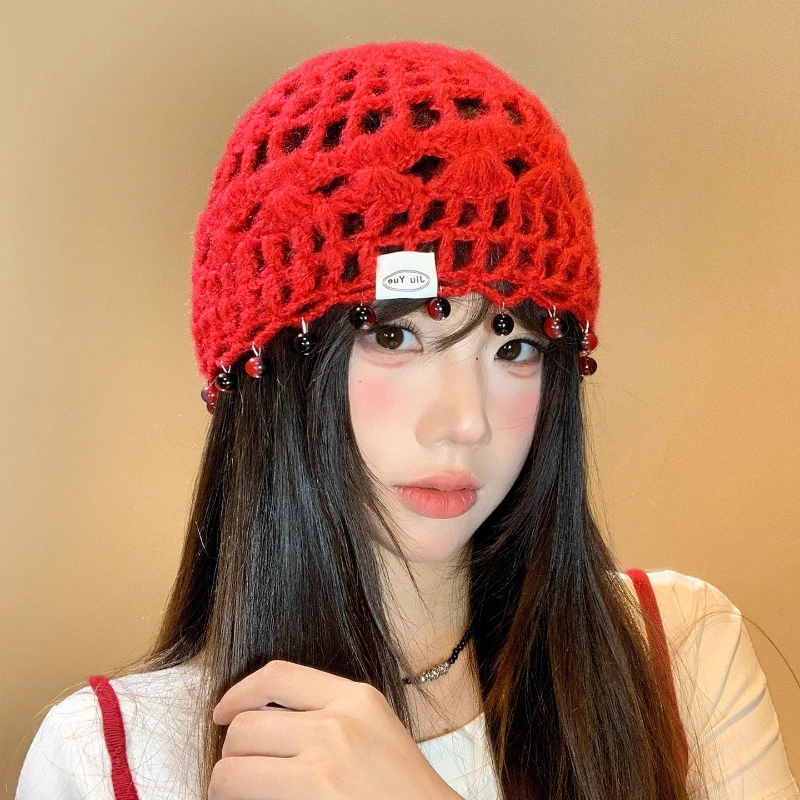 Niche Design Color Beaded Fringed Knitted Beanies Y2K Spring Autumn Travel Photo Atmosphere Versatile Casual Pullover Hats Woman
Niche Design Color Beaded Fringed Knitted Beanies Y2K Spring Autumn Travel Photo Atmosphere Versatile Casual Pullover Hats Woman