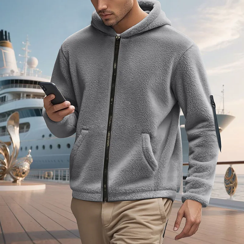 Трансграничная мужская зимняя новая двусторонняя арктическая бархатная термостойкая повседневная куртка на молнии с капюшоном
Трансграничная мужская зимняя новая двусторонняя арктическая бархатная термостойкая повседневная куртка на молнии с капюшоном