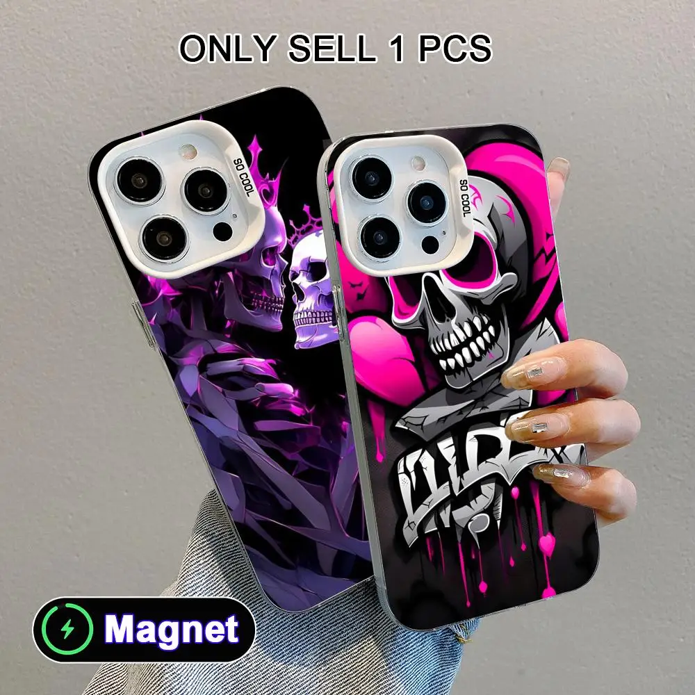 Anime Pink Skull Phone Case for iPhone 17 16 15 14 13 12 11 X XR XS Air Pro Max Plus Colorful Silver Magnet Cover
Anime Pink Skull Phone Case for iPhone 17 16 15 14 13 12 11 X XR XS Air Pro Max Plus Colorful Silver Magnet Cover