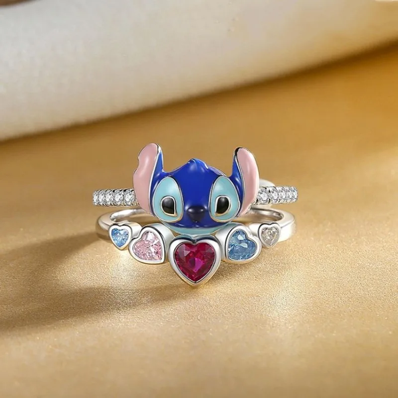 Stitch Ring Angel Disney Anime Character Love Set with Diamond Two Rings Metal Creative Couple Birthday Gift Exquisite Commute
Stitch Ring Angel Disney Anime Character Love Set with Diamond Two Rings Metal Creative Couple Birthday Gift Exquisite Commute