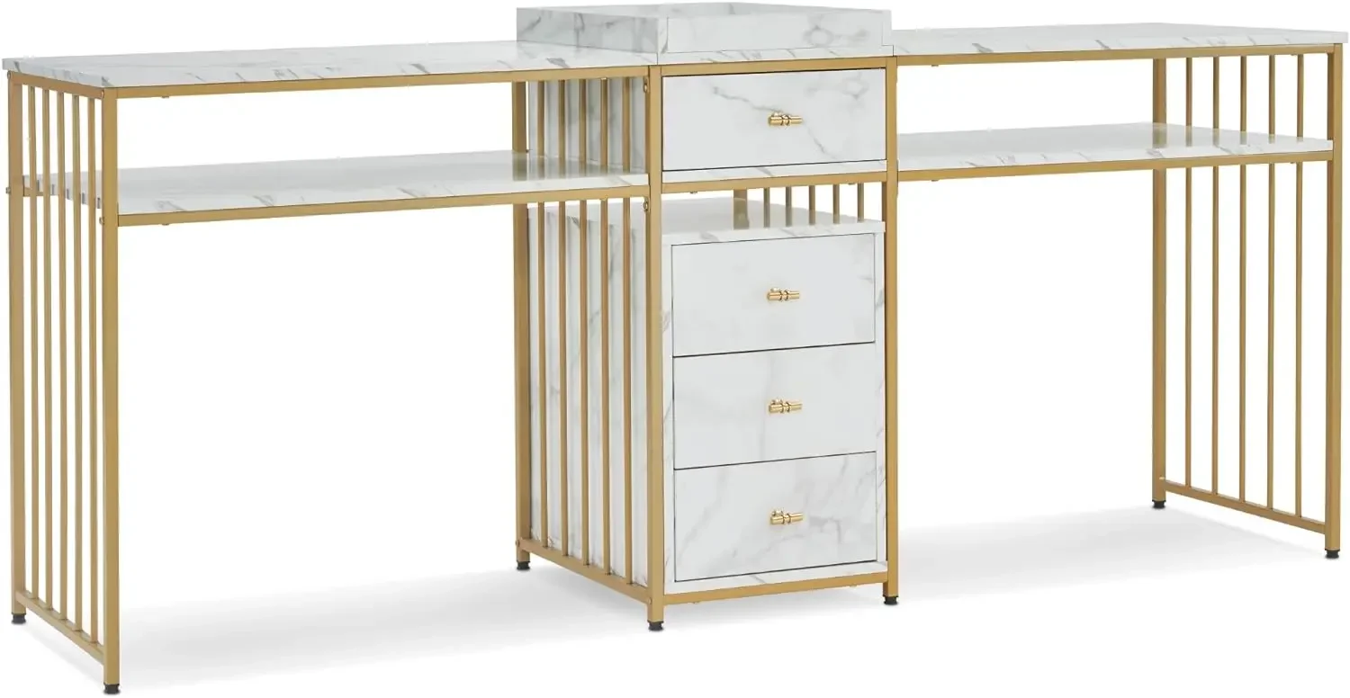 BarberPub Acetone Resistant Nail Table for Nail Tech with Metal Frame, Nail Salon Storage Beauty Station 2456 (White)
BarberPub Acetone Resistant Nail Table for Nail Tech with Metal Frame, Nail Salon Storage Beauty Station 2456 (White)