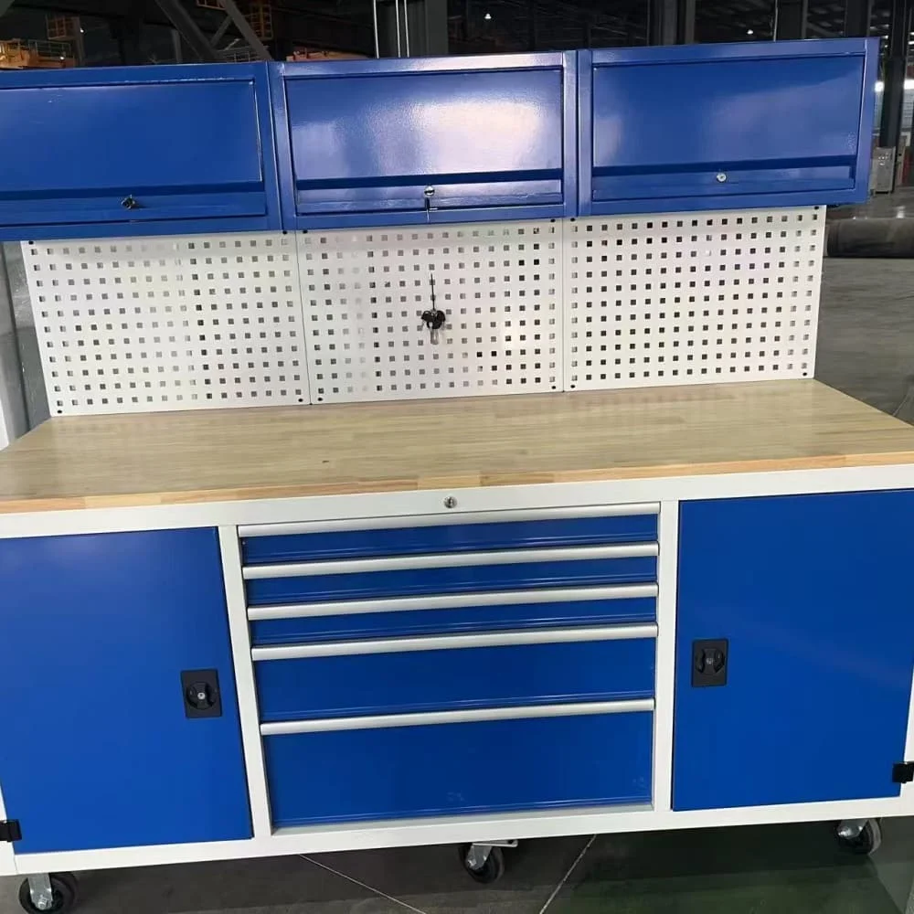 Heavy Duty Mobile Workbench With 5 Drawers And 2 Doors Hanging Feature For Tool Storage Cabinets
Heavy Duty Mobile Workbench With 5 Drawers And 2 Doors Hanging Feature For Tool Storage Cabinets