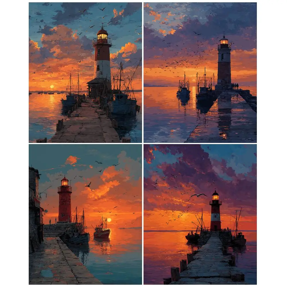GATYZTORY Painting By Numbers Lighthouse Scenery For Adults Kids Home Decors DIY Gift Artwork Handpainted Coloring By Number 
GATYZTORY Painting By Numbers Lighthouse Scenery For Adults Kids Home Decors DIY Gift Artwork Handpainted Coloring By Number