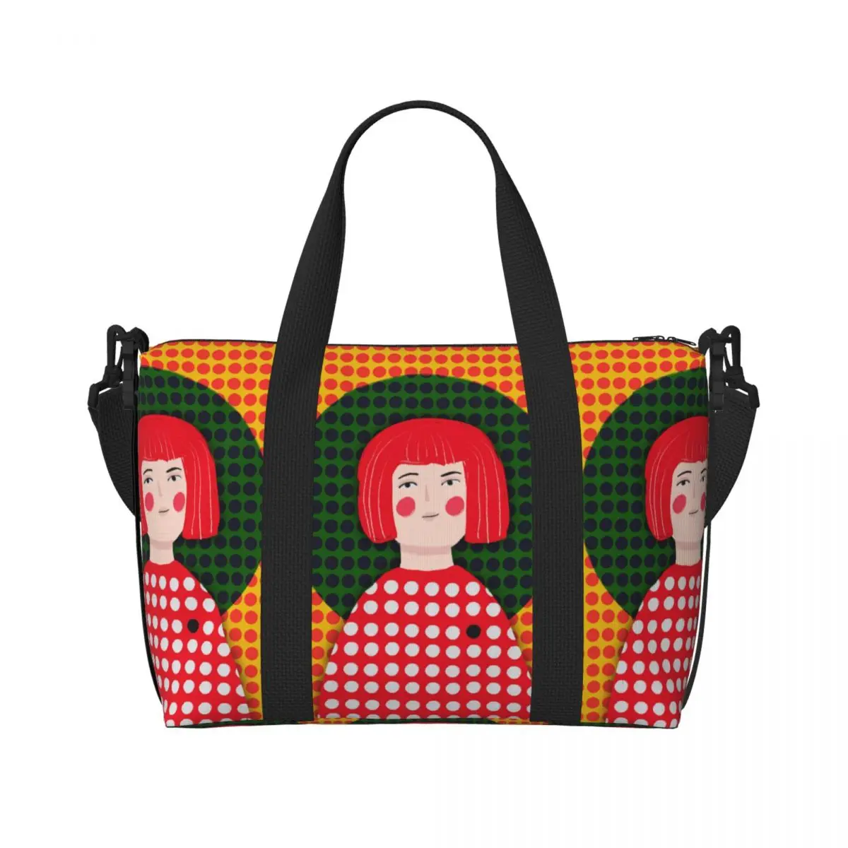 Пляжная большая сумка Yayoi Kusama с автопортретом, женская очень большая сумка для спортзала, красочные дорожные сумки для покупок в горошек
Пляжная большая сумка Yayoi Kusama с автопортретом, женская очень большая сумка для спортзала, красочные дорожные сумки для покупок в горошек