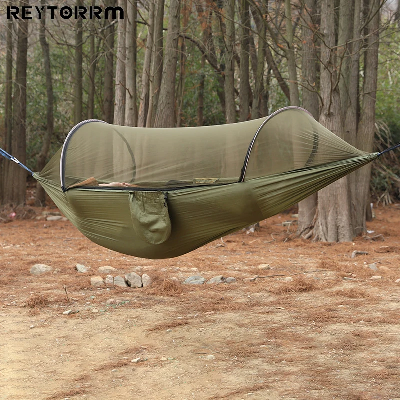 Уличный кемпинговый нейлоновый гамак REYTORRM 250*120 см с москитной сеткой, одинарный двойной автоматический гамак с быстроразъемной москитной сеткой
Уличный кемпинговый нейлоновый гамак REYTORRM 250*120 см с москитной сеткой, одинарный двойной автоматический гамак с быстроразъемной москитной сеткой