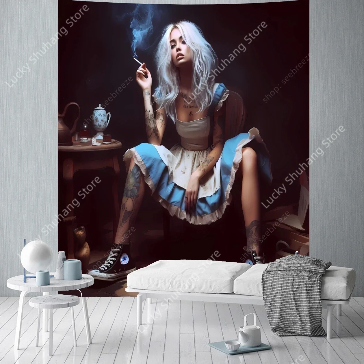 Smoking Girl Bohemian Tapestry Vintage Aesthetic Wall Hanging Art Hippie Decor for Bedroom Living Room Dorm Festival Unique Gift
Smoking Girl Bohemian Tapestry Vintage Aesthetic Wall Hanging Art Hippie Decor for Bedroom Living Room Dorm Festival Unique Gift