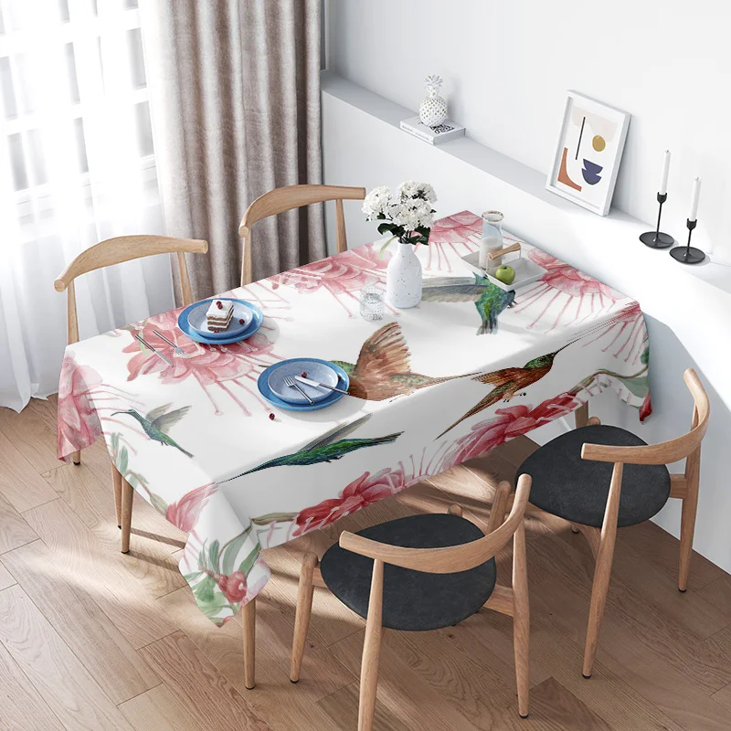 Modern Style Floral Birds Tablecloth for Dining Room Decoration White Pink Green Red Flower Table Cover Fabric Home Decor Square
Modern Style Floral Birds Tablecloth for Dining Room Decoration White Pink Green Red Flower Table Cover Fabric Home Decor Square