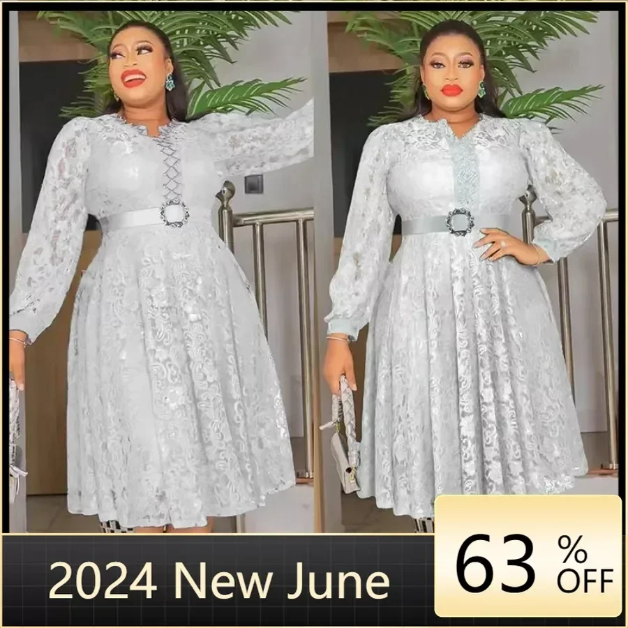 2024 African Party Evening Dresses for Women Summer Elegant Long Sleeve V-neck Polyester Midi Dress Outfit Africa Clothing Gowns
2024 African Party Evening Dresses for Women Summer Elegant Long Sleeve V-neck Polyester Midi Dress Outfit Africa Clothing Gowns