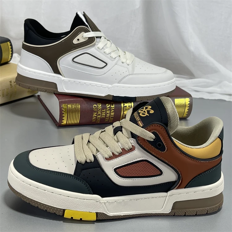 Мужские повседневные высокие кроссовки из кожи для спорта и отдыха, осенне-зимняя новинка, модная мужская обувь на плоской подошве
Мужские повседневные высокие кроссовки из кожи для спорта и отдыха, осенне-зимняя новинка, модная мужская обувь на плоской подошве