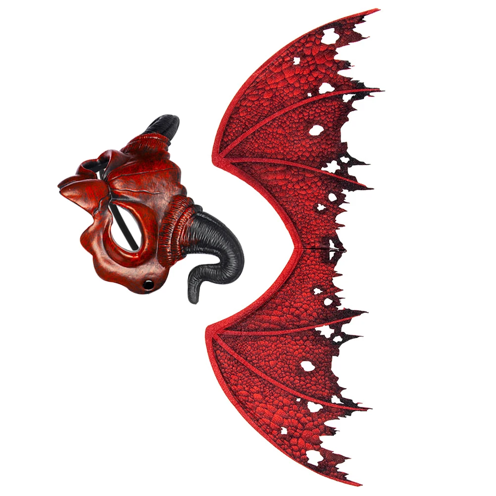 Wings Mask Set Halloween Costume Props Non Woven Demon Mask Wing Masquerade Party Supplies Bright Colors
Wings Mask Set Halloween Costume Props Non Woven Demon Mask Wing Masquerade Party Supplies Bright Colors