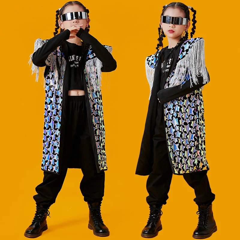 Star Mirror Sequins Jacket Jazz Dance Costume Girls Hip Hop Dancing Clothes Children Fashion Catwalk Show Stage Wear DL10092
Star Mirror Sequins Jacket Jazz Dance Costume Girls Hip Hop Dancing Clothes Children Fashion Catwalk Show Stage Wear DL10092