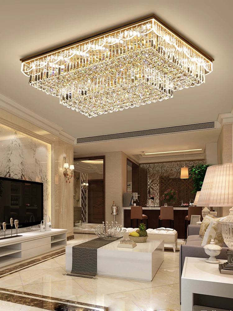 Rectangular Round K9 Crystal Silver Gold Dimmable Led 2026 Ceiling Chandelier Lamparas De Techo Ceiling Lamp For Living Room
Rectangular Round K9 Crystal Silver Gold Dimmable Led 2026 Ceiling Chandelier Lamparas De Techo Ceiling Lamp For Living Room