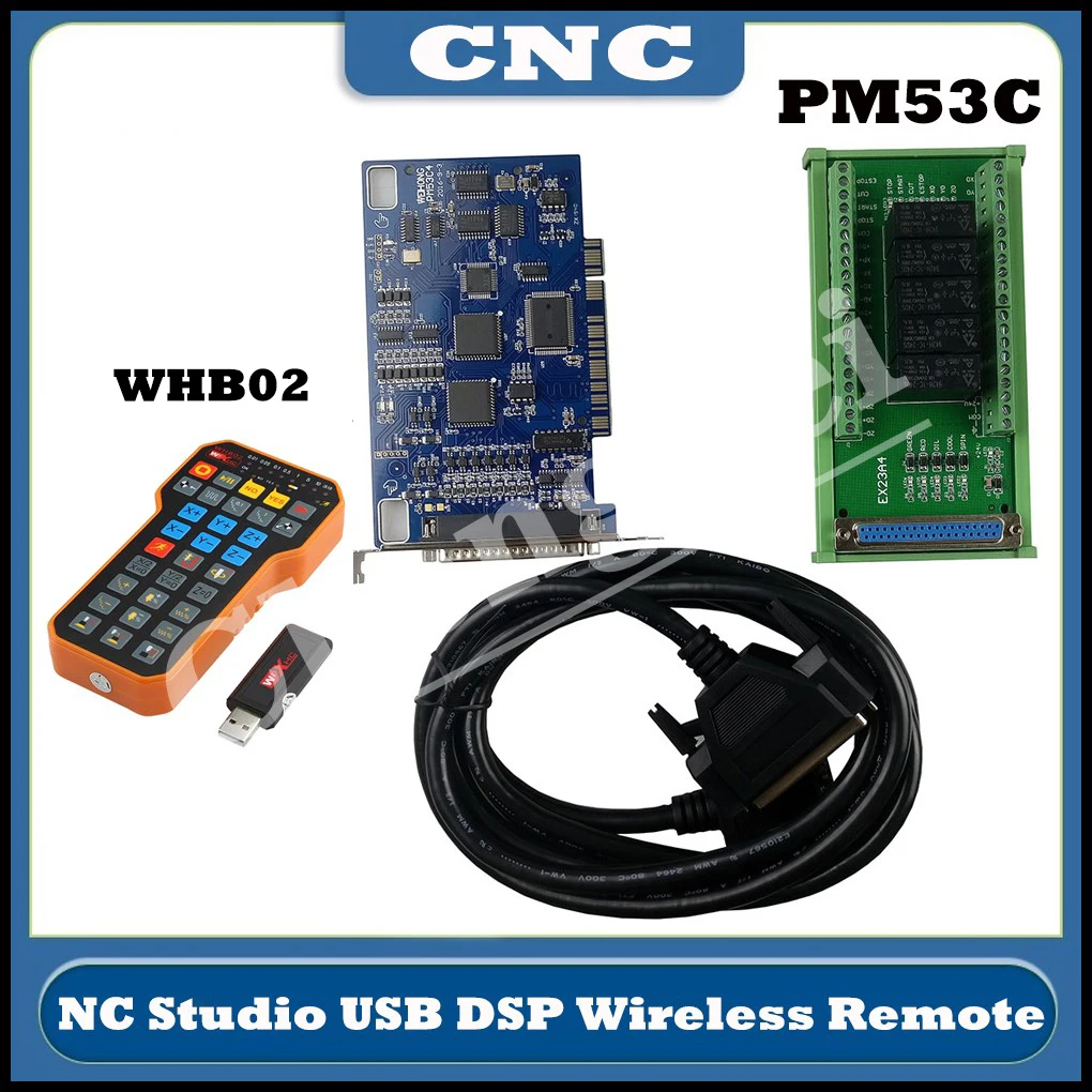 Комплект ЧПУ PM53C nc studio 3-осевой контроллер V8 совместимая с системой управления weihong USB беспроводная ручка дистанционного управления XHC WHB02
Комплект ЧПУ PM53C nc studio 3-осевой контроллер V8 совместимая с системой управления weihong USB беспроводная ручка дистанционного управления XHC WHB02