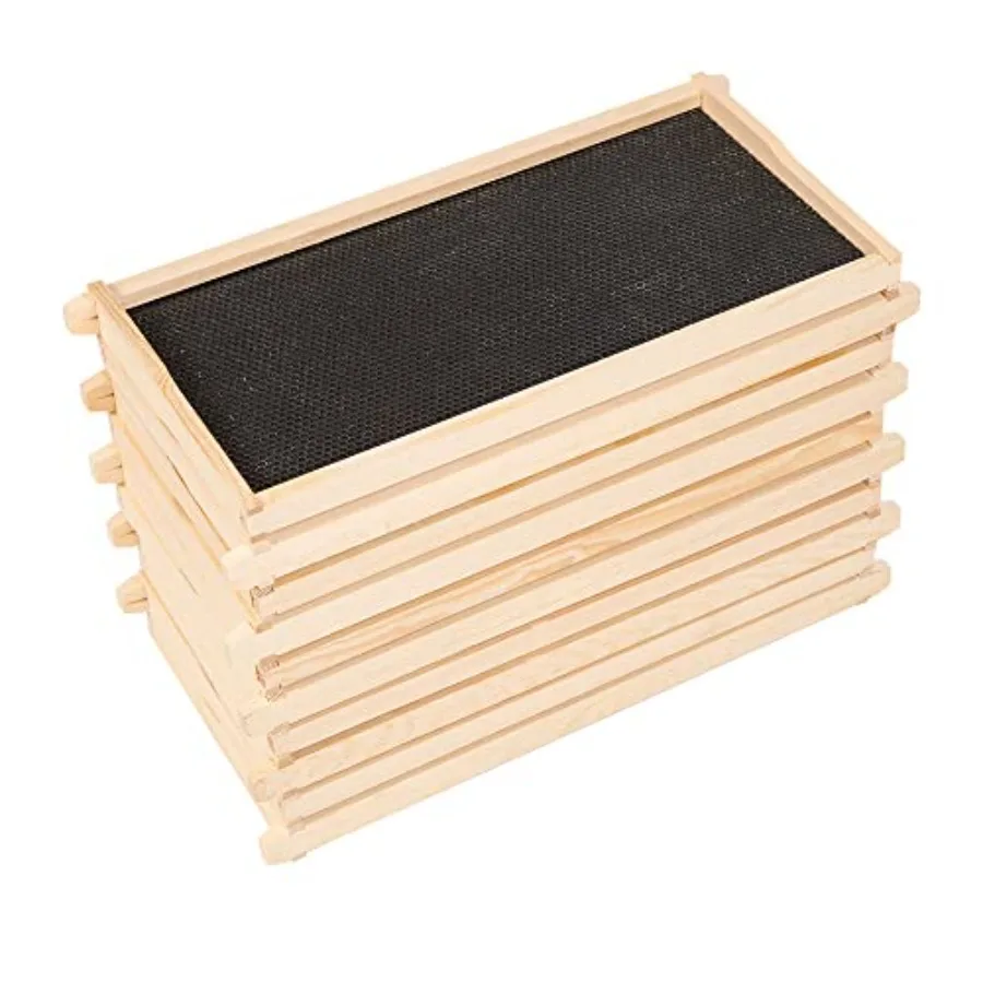 BeeTech 10-Pack Brood Box Wooden Beehive and 100% Beeswax Dipped Plastic Foundations for Beekeeping Unassembled
BeeTech 10-Pack Brood Box Wooden Beehive and 100% Beeswax Dipped Plastic Foundations for Beekeeping Unassembled