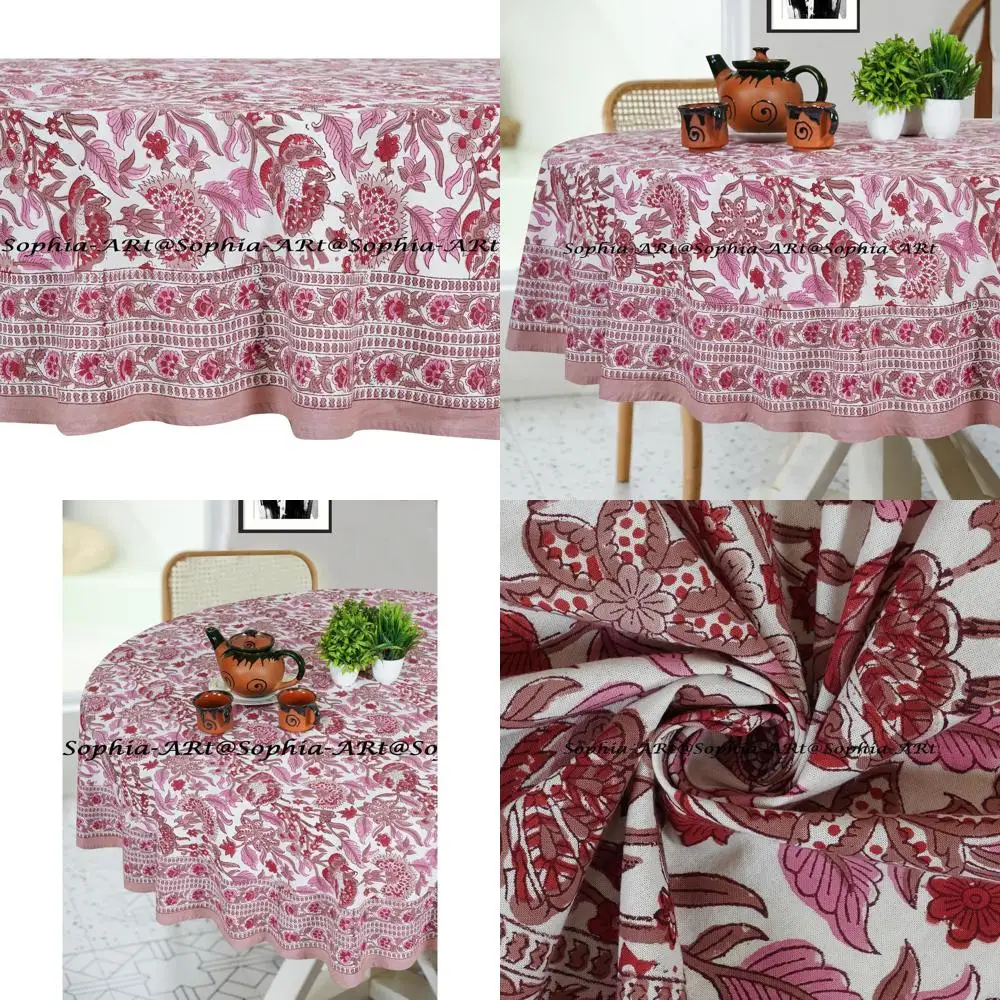 Скатерть из хлопка с блочной печатью на 6 персон, для использования на улице и в помещении, моющаяся, для патио, кемпинга, вечеринок (дизайн с 24 цветами)
Скатерть из хлопка с блочной печатью на 6 персон, для использования на улице и в помещении, моющаяся, для патио, кемпинга, вечеринок (дизайн с 24 цветами)