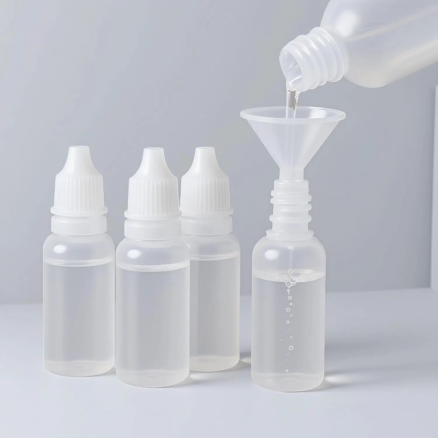 15ml Plastic Dropper Bottles for Eye Drops, 5 Pack with Funnel, Squeezable Travel Containers, Refillable & Leak-Proof
15ml Plastic Dropper Bottles for Eye Drops, 5 Pack with Funnel, Squeezable Travel Containers, Refillable & Leak-Proof