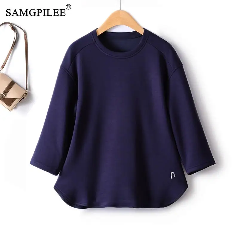 Casual Oversized Sweater 2023 Autumn Embroidered Hem Raglan Sleeves Solid Space Cotton A Shaped Simple European Women's T-shirts
Casual Oversized Sweater 2023 Autumn Embroidered Hem Raglan Sleeves Solid Space Cotton A Shaped Simple European Women's T-shirts