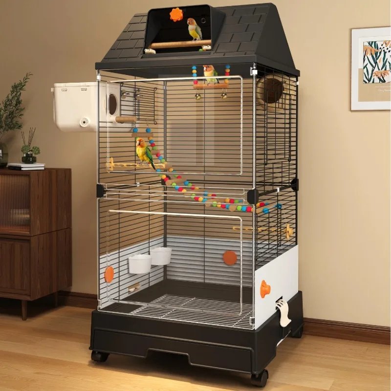 Очень большая роскошная клетка для попугая — конструкция без брызг для загара и кореллы, вместительная авиационная клетка для дома со съемным подносом и верхней частью для игр
Очень большая роскошная клетка для попугая — конструкция без брызг для загара и кореллы, вместительная авиационная клетка для дома со съемным подносом и верхней частью для игр