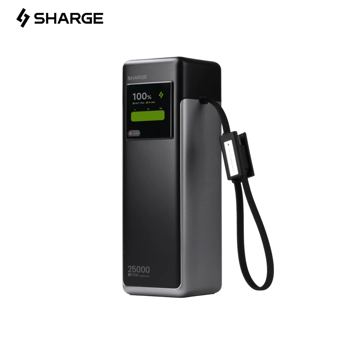 Внешний аккумулятор SHARGE 170W для ноутбуков, 25000 мАч, с двумя встроенными кабелями USB-C, быстрая зарядка, для iPhone 17/16 Pro Max, MacBook
Внешний аккумулятор SHARGE 170W для ноутбуков, 25000 мАч, с двумя встроенными кабелями USB-C, быстрая зарядка, для iPhone 17/16 Pro Max, MacBook