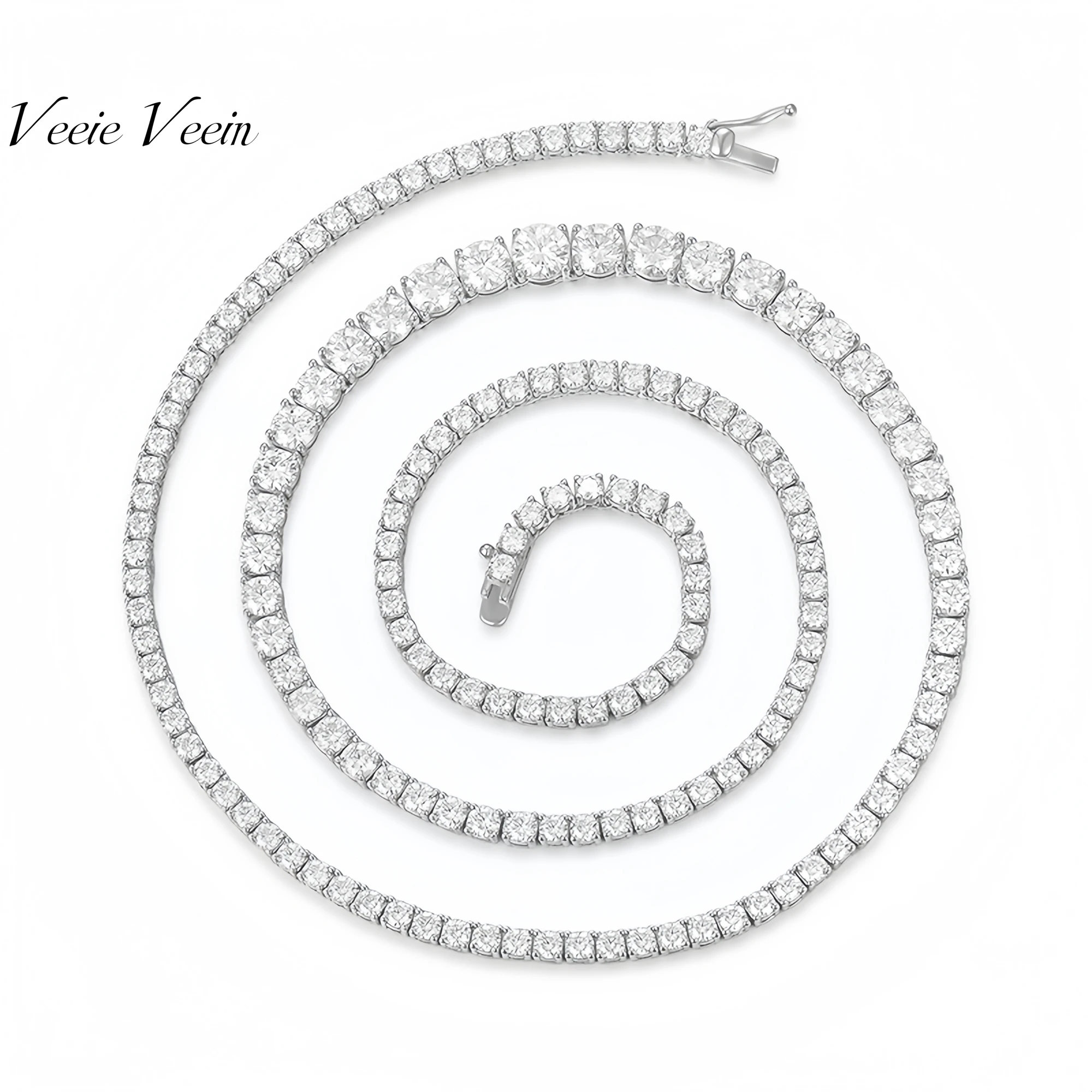 Veeie Veein Luxury Brand S925 Sterling Silver Necklace Tennis Chain Collarbone Chain Gradient Hot-Selling Ins-Style Necklace
Veeie Veein Luxury Brand S925 Sterling Silver Necklace Tennis Chain Collarbone Chain Gradient Hot-Selling Ins-Style Necklace