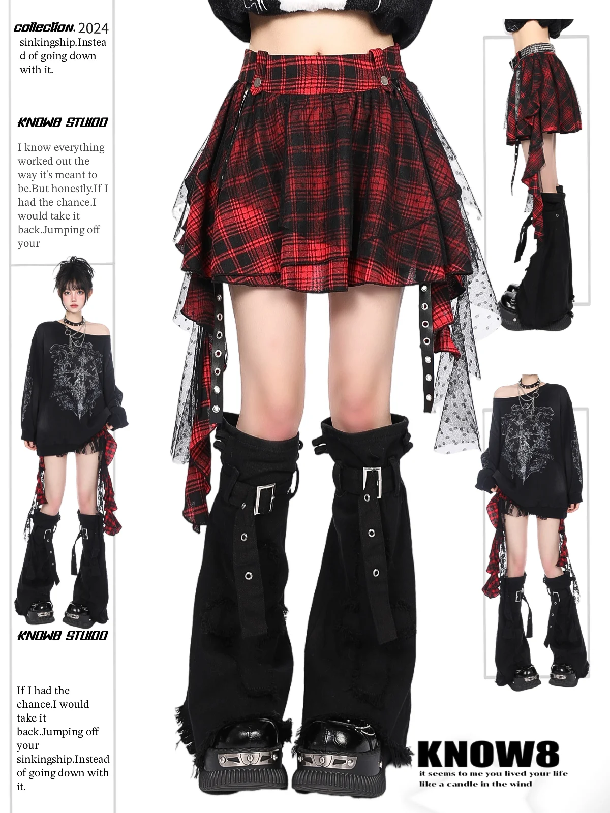 Know8 Dark Subculture Irregular Red Plaid Short Skirt Women's Puffy Cake Skirt Low Waist Rock Style A-Line Skirt
Know8 Dark Subculture Irregular Red Plaid Short Skirt Women's Puffy Cake Skirt Low Waist Rock Style A-Line Skirt