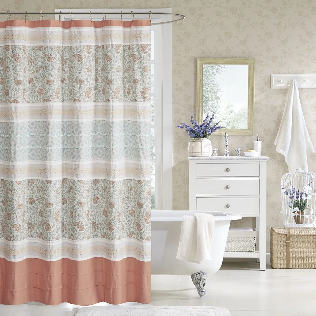 Textured Coral Shower Curtain with 12 Hooks, 72 x 72 Inches for Bathroom
Textured Coral Shower Curtain with 12 Hooks, 72 x 72 Inches for Bathroom