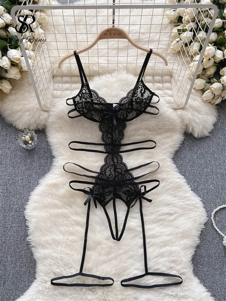 SINGREINY Sexy Hollow Out Lace Rompers Erotic Lace-up Spliced Short Bodysuits Transparent Shapewear Women Lingerie Slim Playsuit
SINGREINY Sexy Hollow Out Lace Rompers Erotic Lace-up Spliced Short Bodysuits Transparent Shapewear Women Lingerie Slim Playsuit