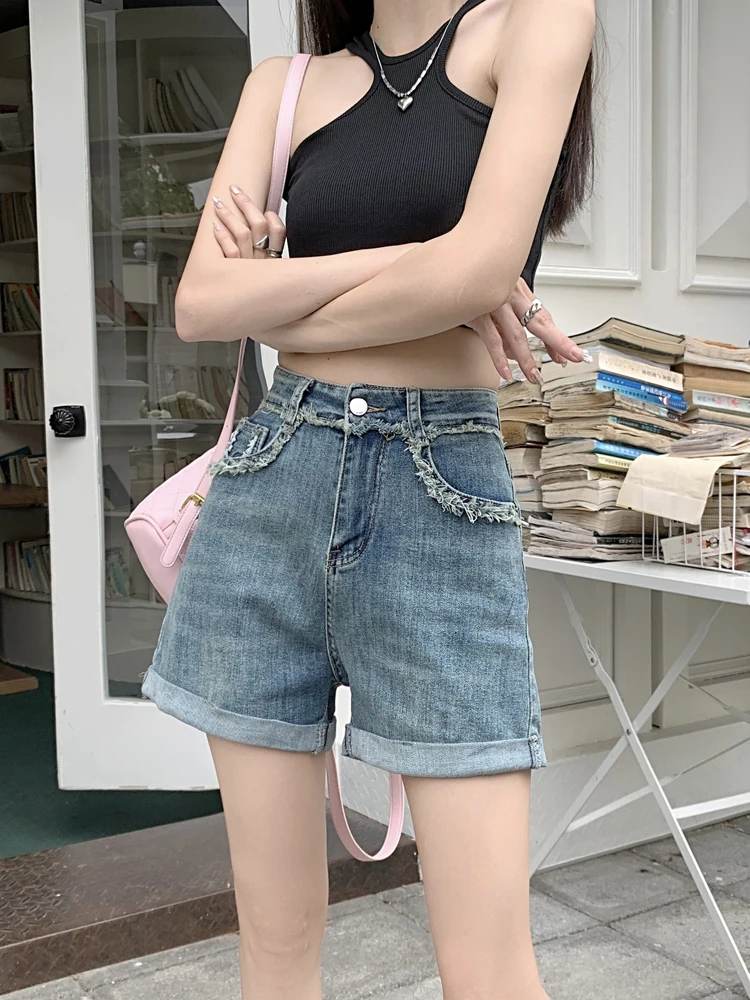 Retro Washed Distressed High Waist Short Length Denim Jeans Women's Fashion Straight Leg Casual Summer 2026 Korean Style
Retro Washed Distressed High Waist Short Length Denim Jeans Women's Fashion Straight Leg Casual Summer 2026 Korean Style