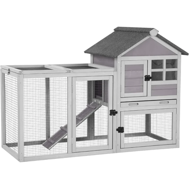 Rabbit Hutch Indoor Outdoor 51.6''L Chicken Coop Bunny Cage with Run,Guinea Pig House Pull Out Upper Tray (51.6" L x 25.2" W x
Rabbit Hutch Indoor Outdoor 51.6''L Chicken Coop Bunny Cage with Run,Guinea Pig House Pull Out Upper Tray (51.6" L x 25.2" W x
